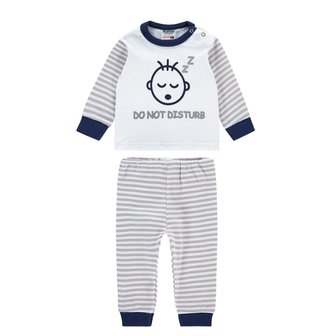 Baby pyjama Do not disturb Blauw/Grijs