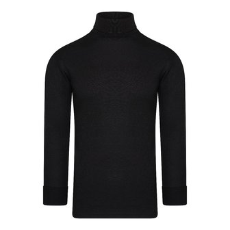 Thermo Unisex colshirt Zwart met lange mouw 