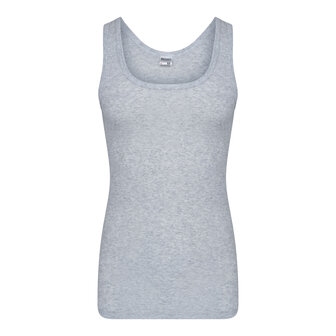 Heren singlet 65% katoen 35% polyester Melee grijs