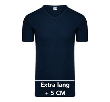 3-Pak Extra lang heren T-shirt met V-hals M3000 Marine