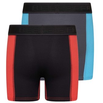 2-Pack Mix&amp;Match Jongens boxershorts Koraal/Turqouise