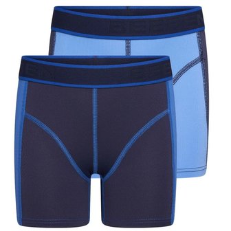 2-Pack Mix&amp;Match Jongens boxershorts Blauw/D.Blauw