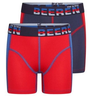 2-Pack Mix&amp;Match Jongens boxershorts Blauw/Rood