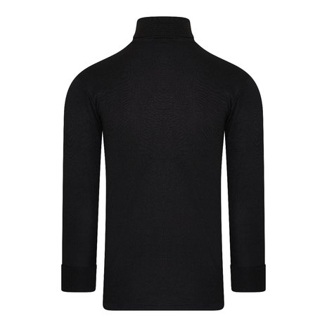 Thermo Unisex colshirt Zwart met lange mouw 