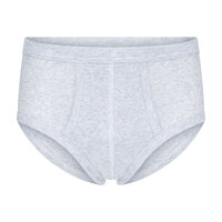 2-Pack Heren slips met gulp 65% katoen 35% polyester Melee Grijs Klassiek Fit 