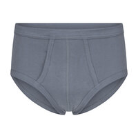 2-Pack Heren slips met gulp 100% katoen Steel Grey Klassiek Fit 