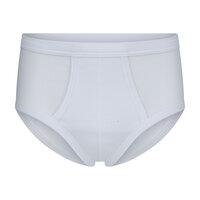 2-Pack Heren slips met gulp 100% Katoen Wit Klassiek Fit 