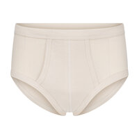 2-Pack Heren slips met gulp 100% Katoen Beige Klassiek Fit