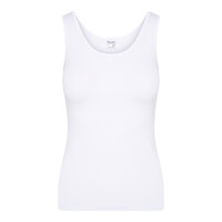 Dames hemd 'Elegance'  Luxe Stof met Brede Banden (Wit) 