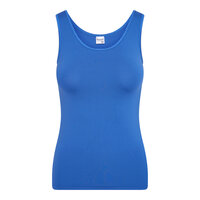 Dames hemd 'Elegance' Luxe Stof met Brede Banden (Blauw)