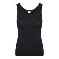 Dames hemd 'Elegance' Luxe Stof met Brede Banden (Zwart)