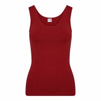 Dames hemd 'Elegance' Luxe Stoff met Brede Bandjes (Donkerrood)