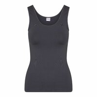 Dames hemd 'Elegance' Luxe Stof met Brede Bandjes (Antraciet)