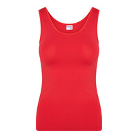 Dames Hemd 'Elegance' Luxe Stof met Brede Banden (Rood)