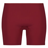 Dames boxershort 'Elegance' luxe stof met lange pijp (Donkerrood)