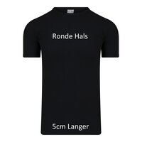EXTRA LANG t-shirt met ronde hals zwart 100% katoen